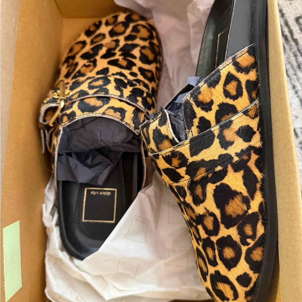 Dolce Vita cheetah slides